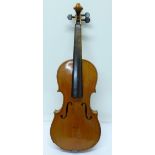 A violin made by Christian Meifel, Violinmaker in Klinenghal 1927, a/f,