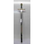 A King Arthur Excalibur replica sword,