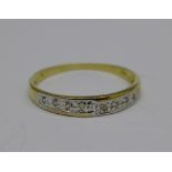 A 9ct gold and diamond ring