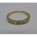 A 9ct gold and tanzanite ring, 0.