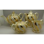 A four piece Sadler tea service