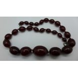 Sherry amber coloured beads, 50.