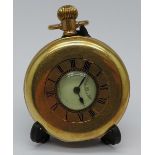 A Swiss gold plated half hunter pocket watch by Selezi, retailed by P.W.