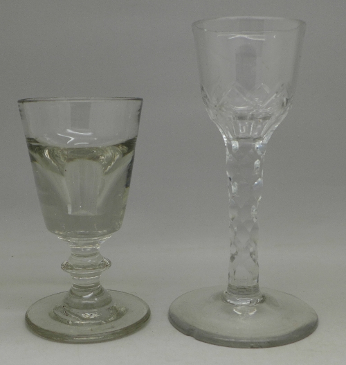 Two early drinking glasses,