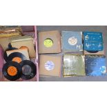 A collection of 45rpm records,