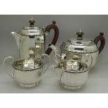 William Neale & Sons Ltd. four-piece silver tea set, Birmingham 1927, 974.