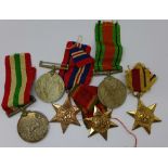 A set of six WWII medals including Africa Service Medal to 233195 L.A.