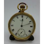 A gold plated Waltham pocket watch,