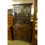 An oak bookcase