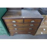 A George III oak chest of drawers