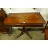 A Regency style mahogany card table