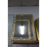 Two gilt framed mirrors