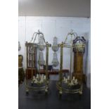 A pair of Neo-Classical style ormolu lanterns (no glass)
