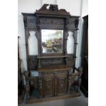 A Victorian Jacobean Revival carved oak hallstand