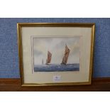 Alan Whitehead, marine landscape, watercolour,