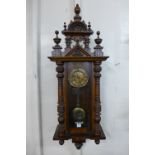 A 19th Century walnut Vienna wall clock