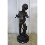 A bronze figure of Pan,