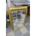 Two gilt framed mirrors