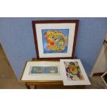 A Wassily Kandinsky print and two others
