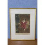 A signed Eleanor Milner engraving after Sir Thomas Lawrence, The Red Boy,