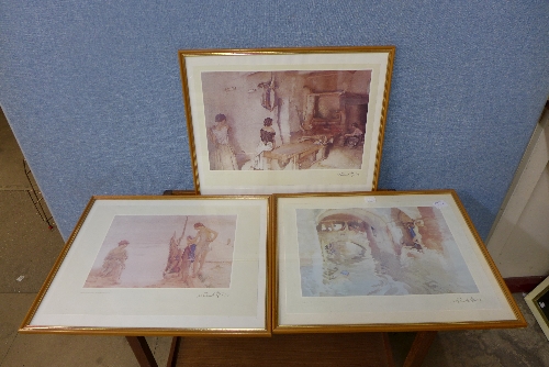 Three Sir William Russell Flint prints