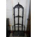 A Victorian cast iron hallstand in the manner of Coalbrookdale