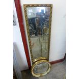 Two gilt framed mirrors