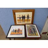 Three Jack Vettriano prints,