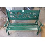 A child's garden bench