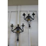 A pair of blackamoor wall sconces