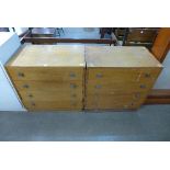 Two chests of four drawers