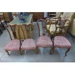 A set of four Edward VII mahogany salon chairs