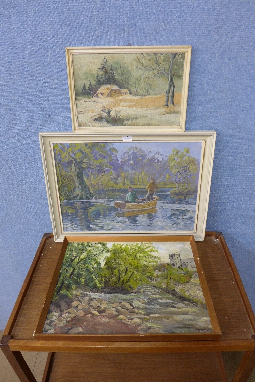 Three landscape oils