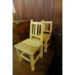 A pair of children's chairs