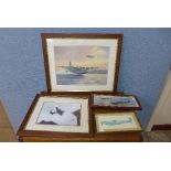 Four aviation prints