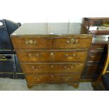 A George III oak chest of drawers