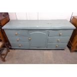 A Victorian painted pine dresser