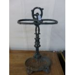 A cast art nouveau stick stand