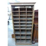 An early 20th Century ash office cabinet