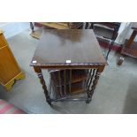 An Edward VII mahogany revolving bookcase