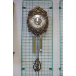 A French gilt metal cherub wall clock