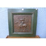 An Arts and Crafts copper plaque, inscribed A.