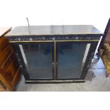 A Victorian ebonised side cabinet