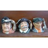 Three large Royal Doulton character jugs, Sancho Pança, D6456, Little Mester Museum Piece,