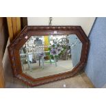 An early 20th Century oak gypsy mirror