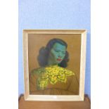 A 1960's Vladimir Tretchikoff print, Chinese Lady,