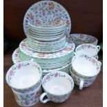 Forty items of Minton Haddon Hall tea and dinnerwares,
