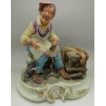 A Capodimonte figure, the cobbler,