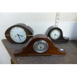 Three Art Deco mantel timepieces