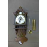 An oak wall clock